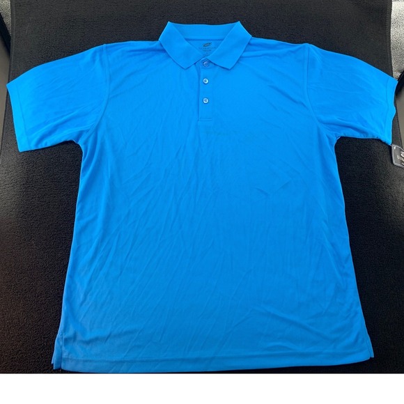 UltraClub Other - UltraClub Mens Performance Polo Shirt Cool Dry Blue Size‎ Large Short Sleeve